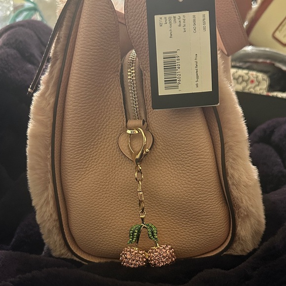 Kate Spade Knott Faux Fur Leather Blush Pink Crossbody/Shoulder Bag - Picture 7 of 8